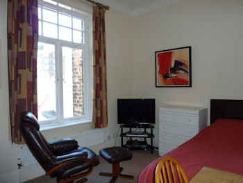 Small studio with single bed
